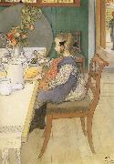 Carl Larsson A Late-Riser-s Miserable Breakfast oil painting artist